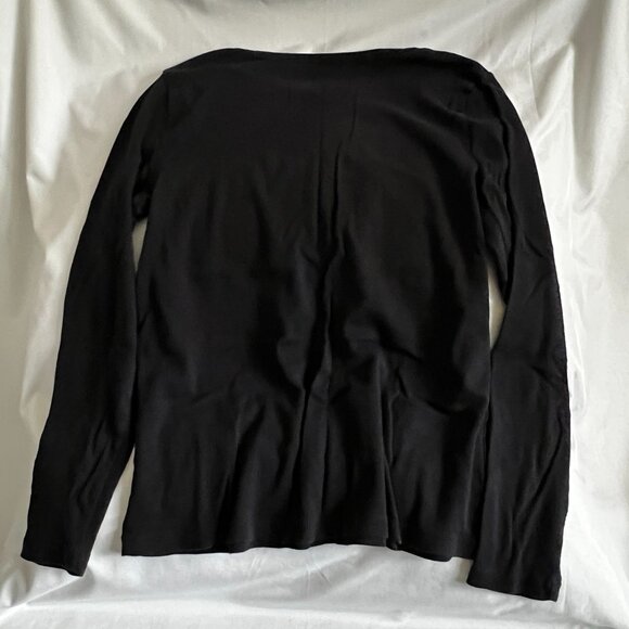 St Johns Bay Womens Long Sleeve Crewneck T-Shirts Size L Cotton Purple & Black C - Picture 6 of 6